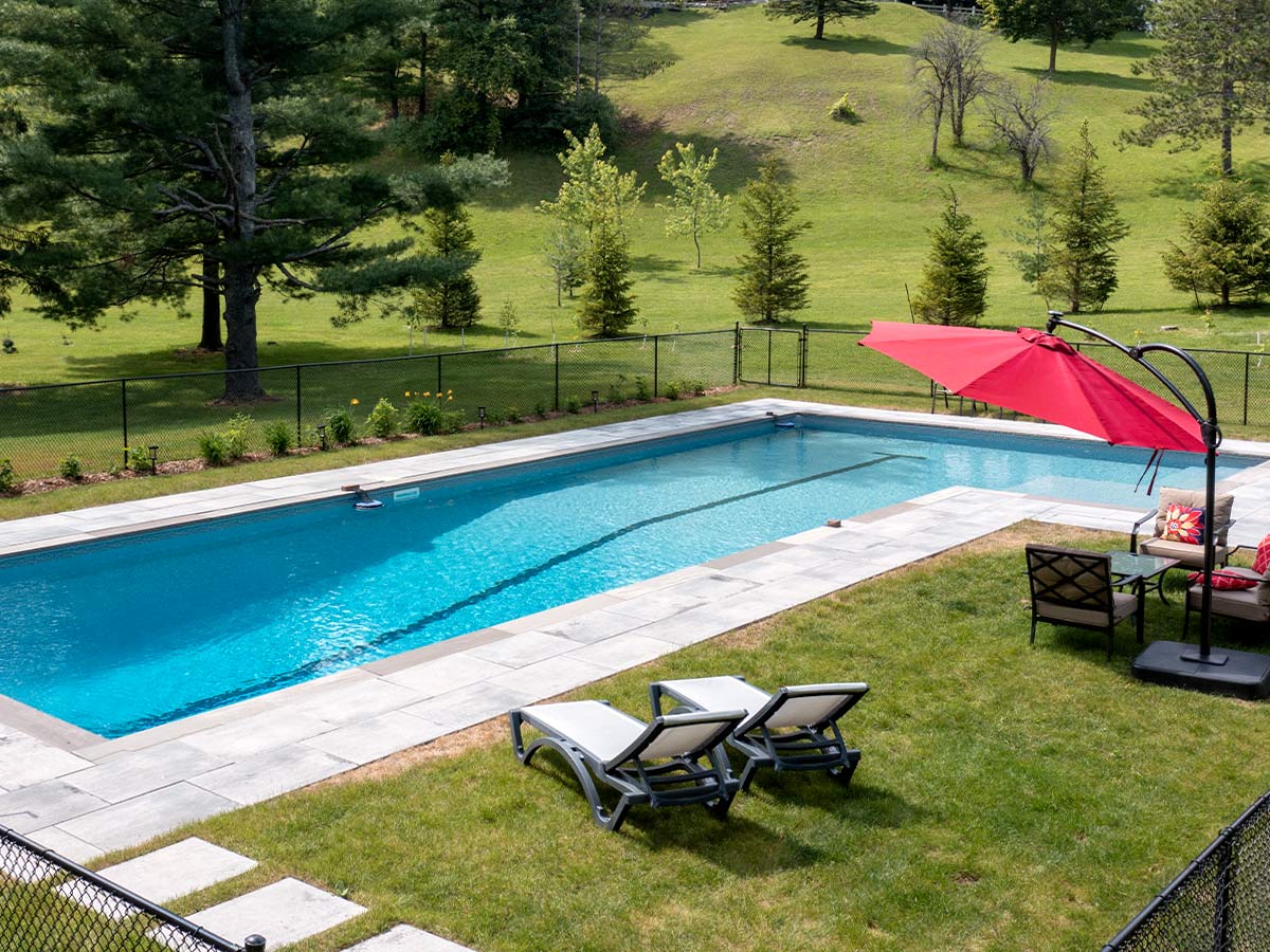 Chain Link pool fencing in Kingston Massachusetts