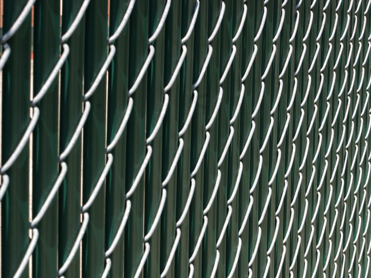 Chain Link semi-privacy fencing in Kingston Massachusetts