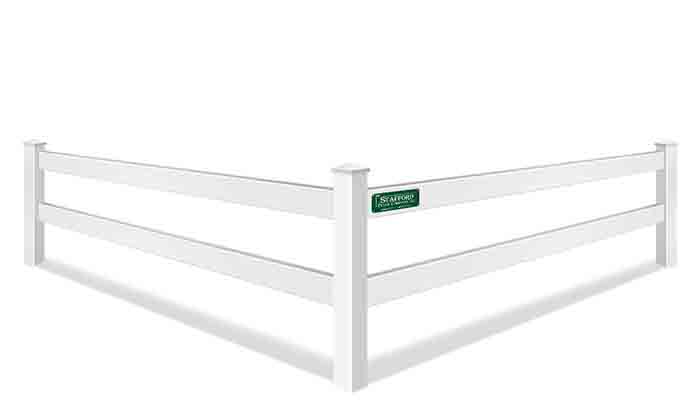 Southeastern Massachusetts 2-rail Residential Vinyl Fence Installation Service