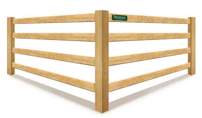 Southeastern Massachusetts 4-rail Post and Board Wood Fence Contractor