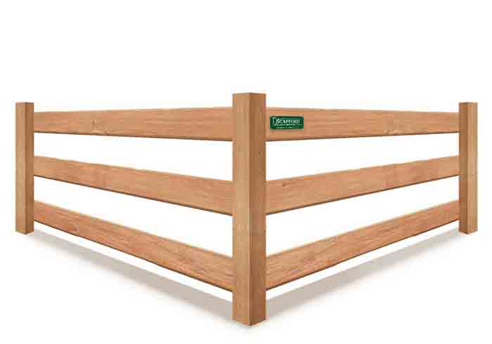 Southeastern Massachusetts 3-rail Post and Board Cedar Wood Fence Company