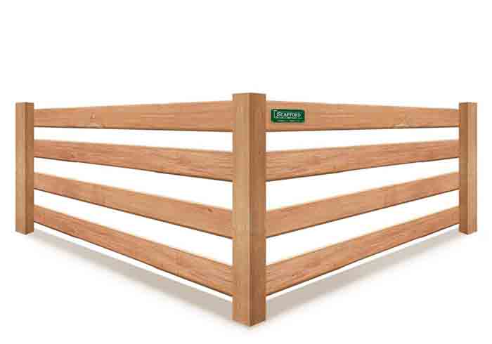 Southeastern Massachusetts 4-rail Post and Board Cedar Wood Fence Company