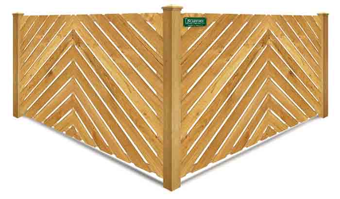 Southeastern Massachusetts Semi-Privacy Herringbone Wood Fence Company