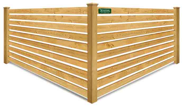 Southeastern Massachusetts Semi-Privacy Horizontal Wood Fence Installation Contractor